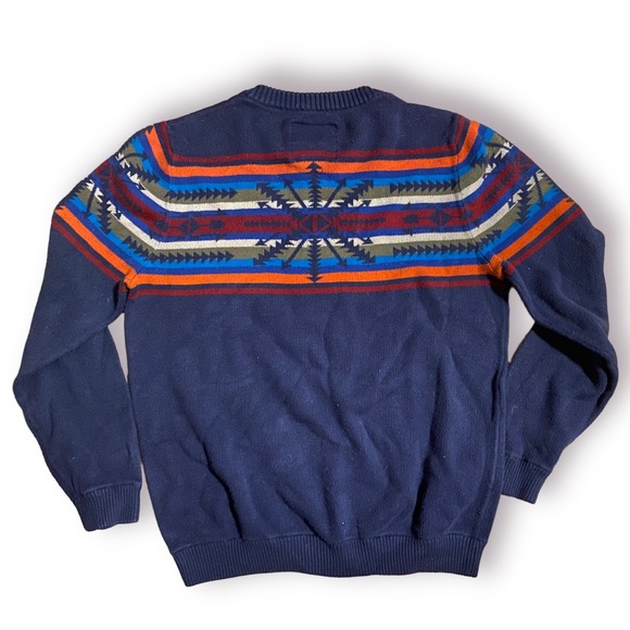 🛍️4/$20🛍️ Mossimo Supply Co. Blue Aztec Stripe Sweater - Picture 5 of 7